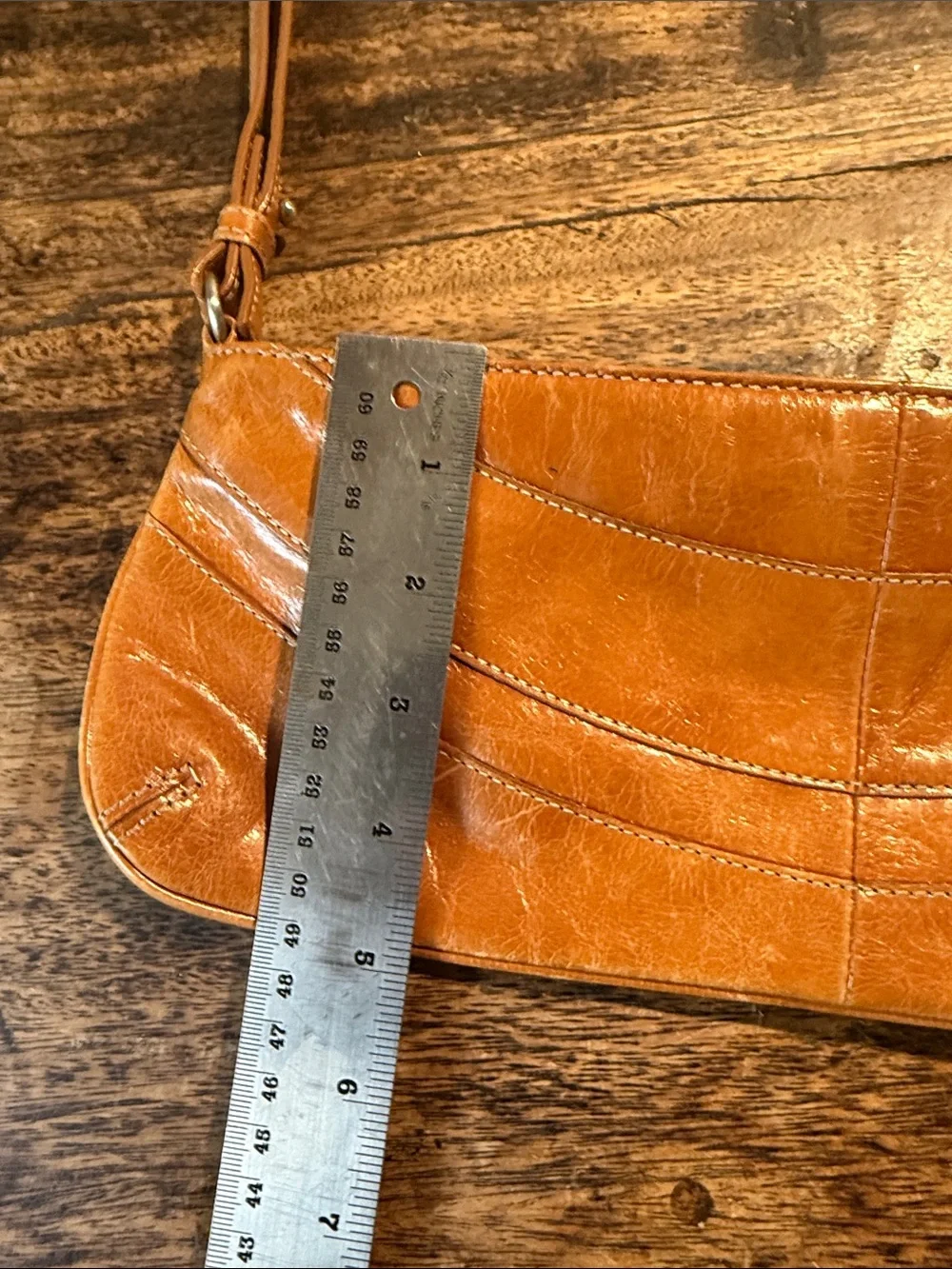 Vintage j crew Tan Leather Wristlet Clutch